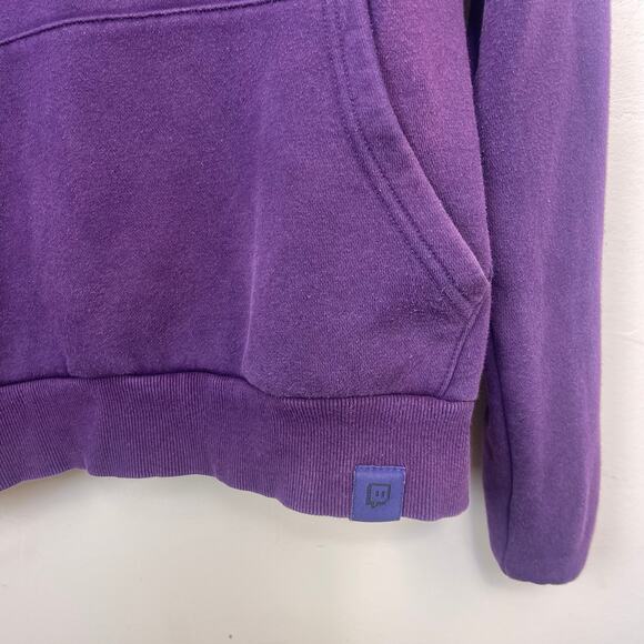 Men's Medium Purple Twitch Hoodie Sweatshirt - Picture 3 of 5